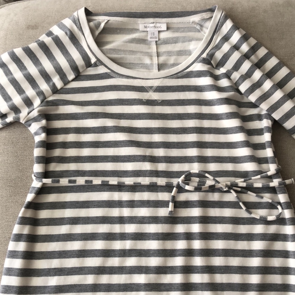 Motherhood Maternity Crew Neck Sweater with tie